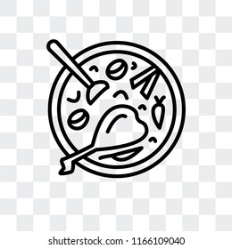 Sour soup vector icon isolated on transparent background, Sour soup logo concept