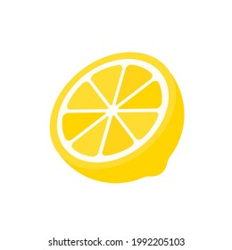 Sour yellow lemons. High vitamin C lemons are cut into slices for summer lemonade.