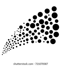 Source of circle symbols. Vector illustration style is flat black iconic circle symbols on a white background. Object fountain created from pictographs.
