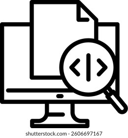 Source Code Icon Element For Design