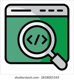 Source Code Icon Element For Design