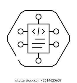 source code management line icon vector. source code management sign. isolated contour symbol black illustration