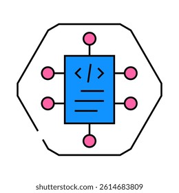 source code management line icon vector. source code management sign. isolated symbol illustration