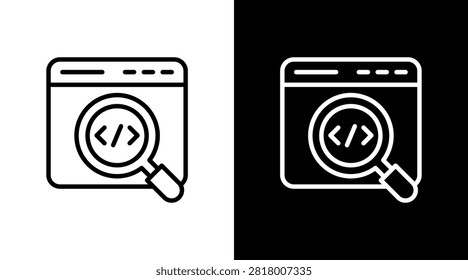 Source Code White Icon Set Design