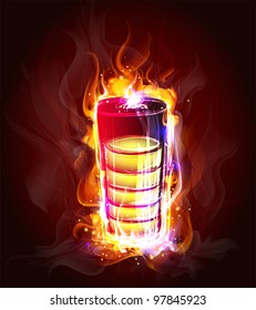 source of energy in the flame  (Vector Illustratio)