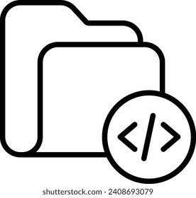Source Folder Outline vector illustration icon
