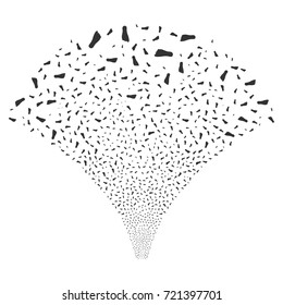 Source of human footprint icons. Vector illustration style is flat gray iconic symbols on a white background. Object salute organized from confetti icons.