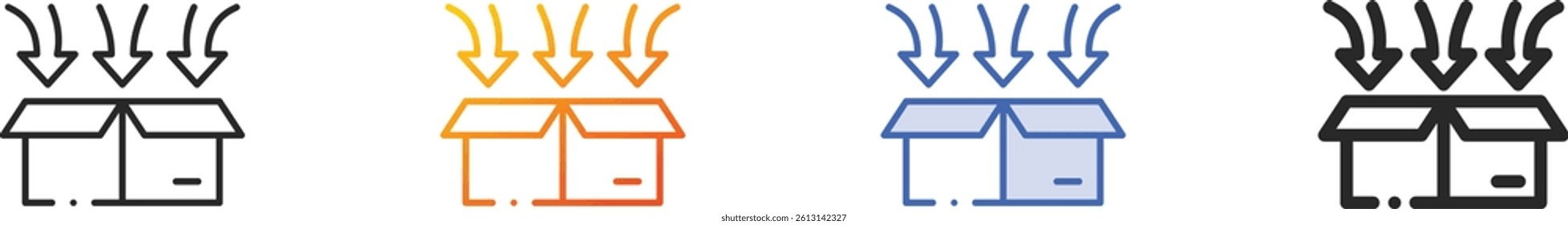 source icon.Thin Linear, Gradient, Blue Stroke and bold Style Design Isolated On White Background