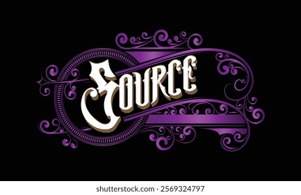 SOURCE lettering custom style design