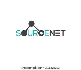 source net wordmark logotype logo template	
