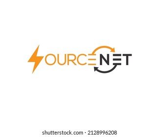 Source Net Wordmark Logotype Logo Template	
