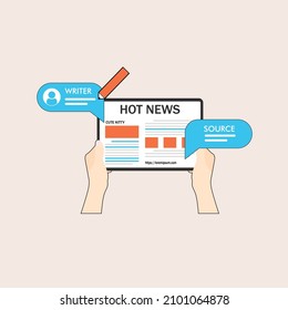 Source of News and writer loc