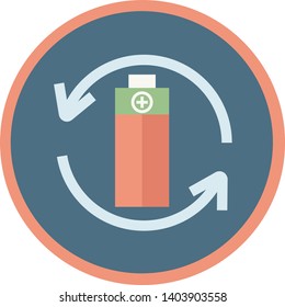 Source of Renewable energy vector badge. Nature and ecology related vector illustration in flat style.
