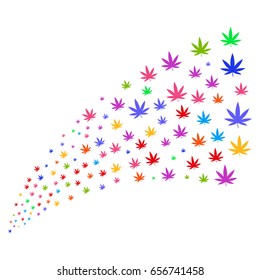 Source stream of cannabis symbols.  