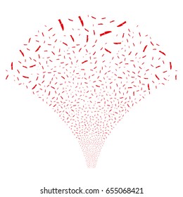 Source stream of surgery knife symbols. Vector illustration style is flat red iconic symbols on a white background. Object stream organized from confetti pictograms.