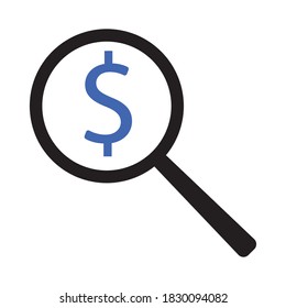 icono de vector de signo de dólar