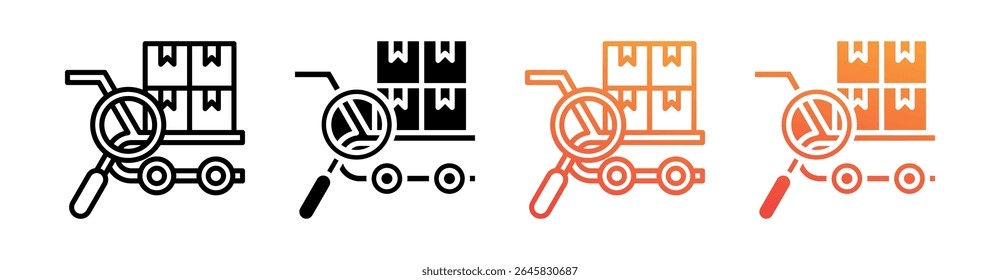 Sourcing Multi Style Icon Set Vector