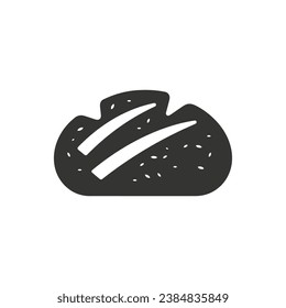 Icono de pan de alto contenido en fondo blanco - Ilustración vectorial simple