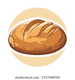 Sourdough bread logo vector illustration