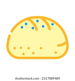 sourdough bun food meal color icon vector. sourdough bun food meal sign. isolated symbol illustration