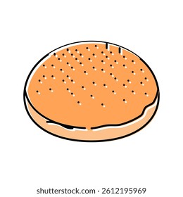sourdough bun food meal color icon vector. sourdough bun food meal sign. isolated symbol illustration