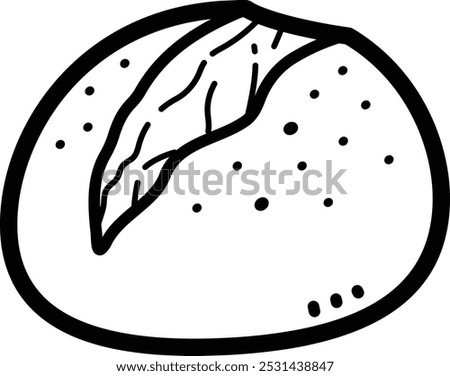 Sourdough doodle vector icon and illustration