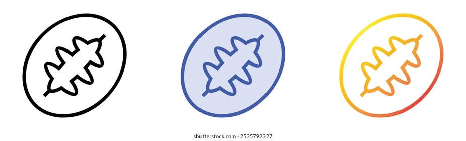 sourdough icon. Linear, Blue Fill and Gradient Style Design Isolated On White Background