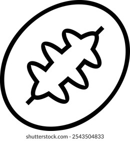Icono de masa madre. Diseño de estilo lineal delgado aislado sobre fondo blanco