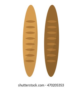 Sourdough loaf bread isolated on white background