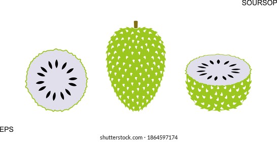 Soursop logo. Isolated soursop on white background