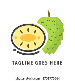 soursop logo vector design template. soursop symbol icon. fruit.