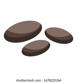 Samen-Ikone. Isometrisch zur Vektorillustration von Samen aus Soursop, Symbol für Webdesign einzeln auf weißem Hintergrund