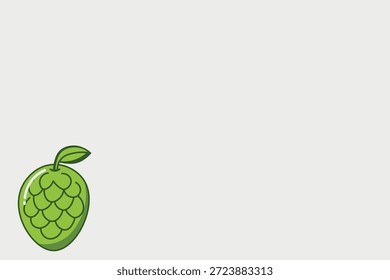 Soursop-Vektor auf grauem Hintergrund