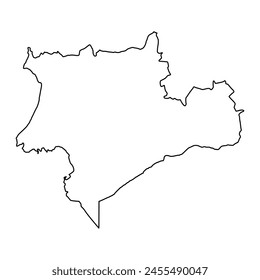 Souss Massa region map, administrative division of Morocco. Vector illustration.