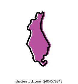 Sousse division of Tunisia vector map illustration.