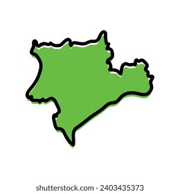 Souss-Massa region of Morocco vector map illustration.