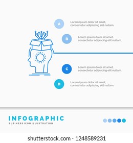 sousveillance, Artificial, brain, digital, head Infographics Template for Website and Presentation. Line Blue icon infographic style vector illustration