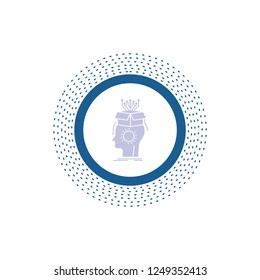 sousveillance, Artificial, brain, digital, head Glyph Icon. Vector isolated illustration