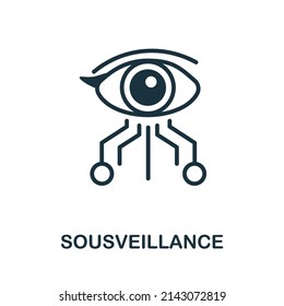 Sousveillance icon. Simple element from healthcare innovations collection. Creative Sousveillance icon for web design, templates, infographics and more