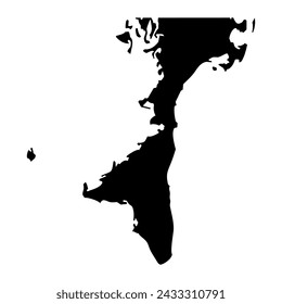 South Abaco map, administrative division of Bahamas. Vector illustration.