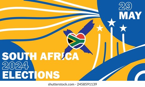 South Africa 2024 elections vector banner design.