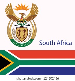 South Africa State Emblem State Symbol Stock Vector (Royalty Free ...