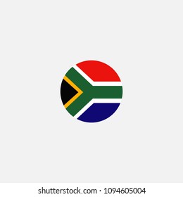 South Africa Circle Flag Vector Illustration