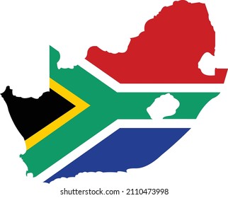 South Africa country map, with lots of wealth and beauty in it.
