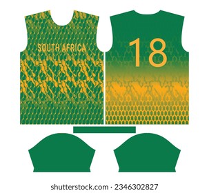 South Africa cricket team sports kid design or South africa cricket jersey design