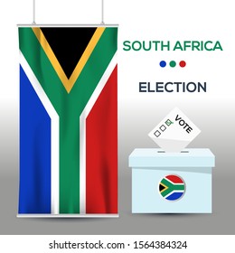 South Africa election background vector work ,Flat design, Vector illustration.