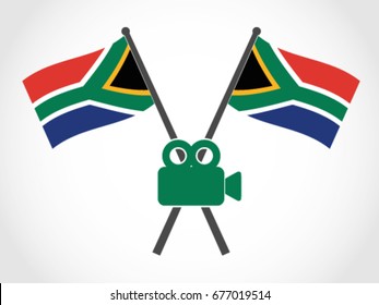 South Africa Emblem Video Camera