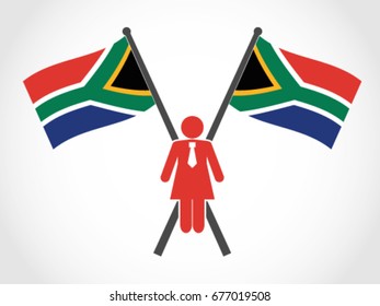 South Africa Emblem Woman Business
