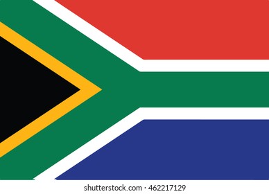 National South Africa Flag Official Colors Stock Vector (Royalty Free ...