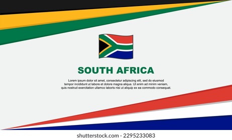 South Africa Flag Abstract Background Design Template. South Africa Independence Day Banner Cartoon Vector Illustration. South Africa Design